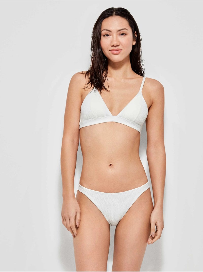 Haut de bikini sans armature et mousse amovible Blanc - Kiabi