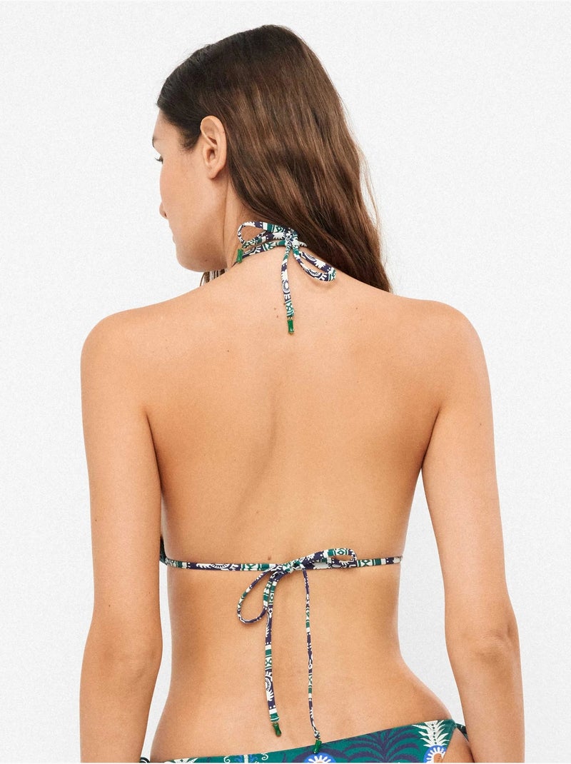 Haut de bikini triangle imprimé Multicolore - Kiabi