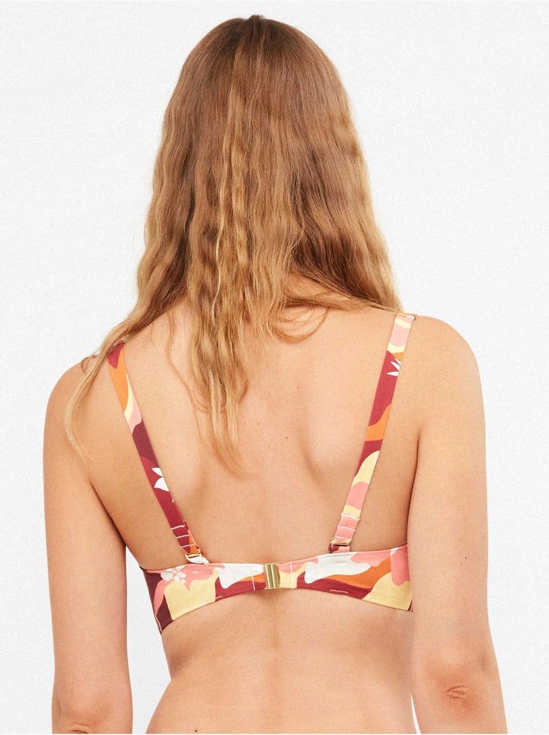 Haut de bikini triangulaire à motif géométrique Multicolore - Kiabi