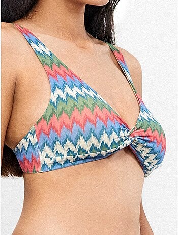 Haut de bikini triangulaire sans armature