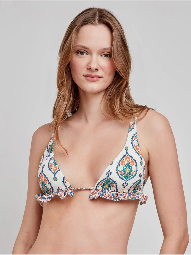 Haut de bikini triangulaire sans armature Multicolore - Kiabi