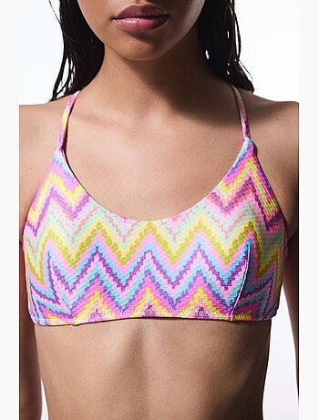 Haut de bikini zigzag femme penti