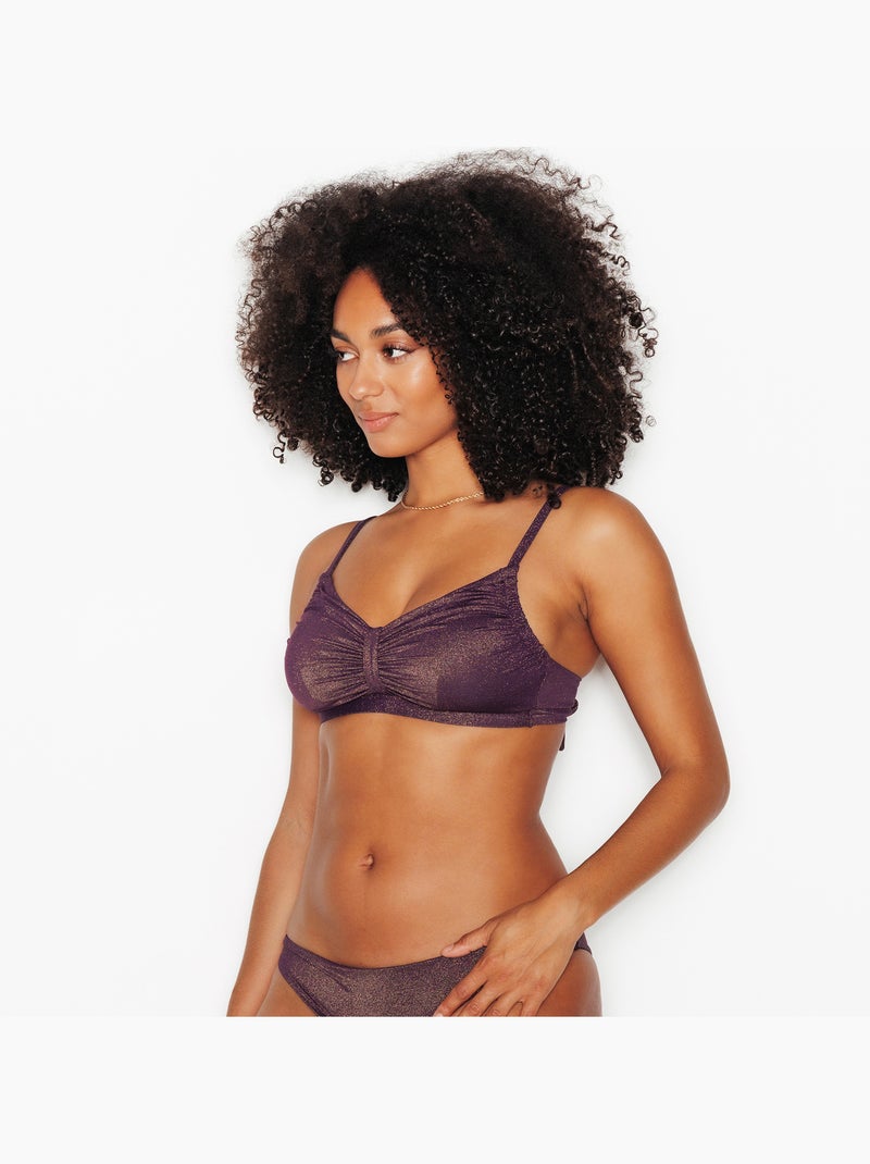 Haut de maillot de bain post-opératoire - rougegorge lingerie Violet prune - Kiabi