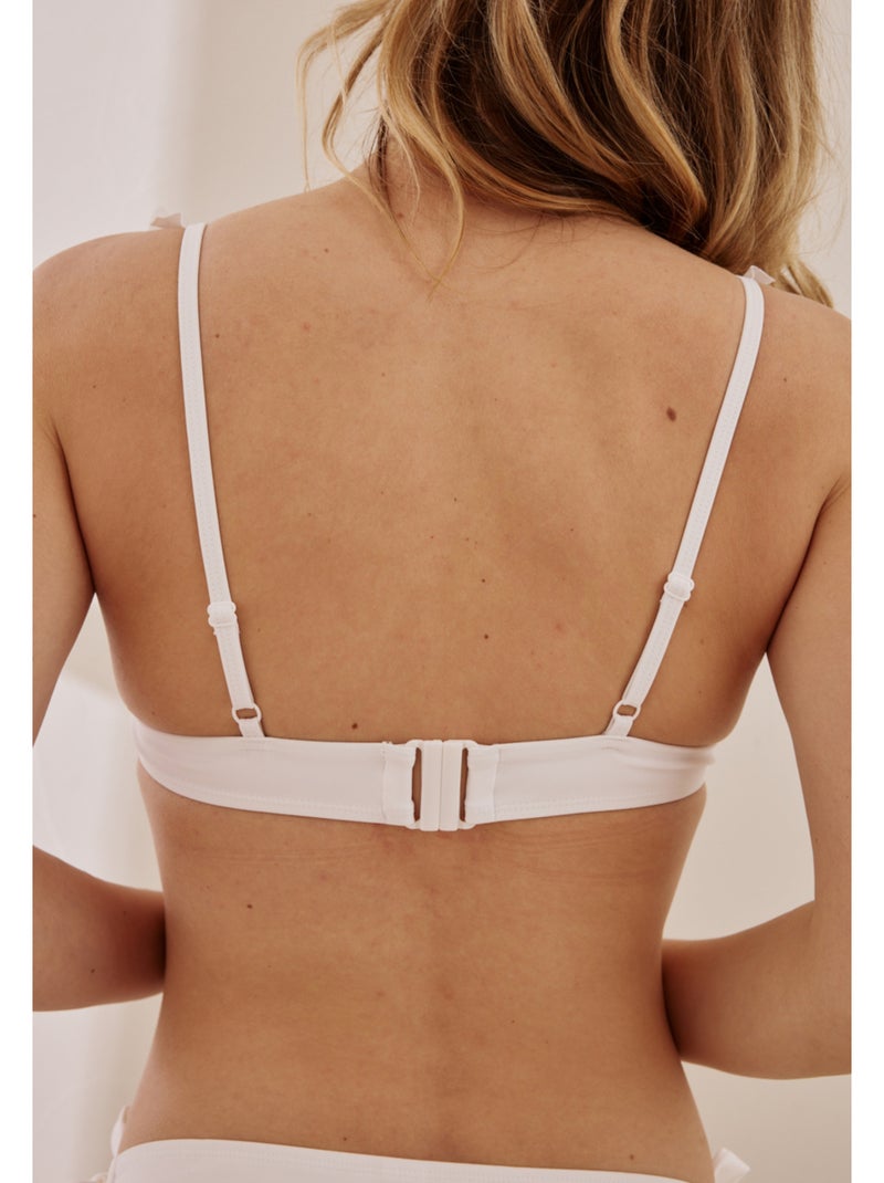 Haut de maillot de bain triangle avec coques amovibles domi Blanc - Kiabi