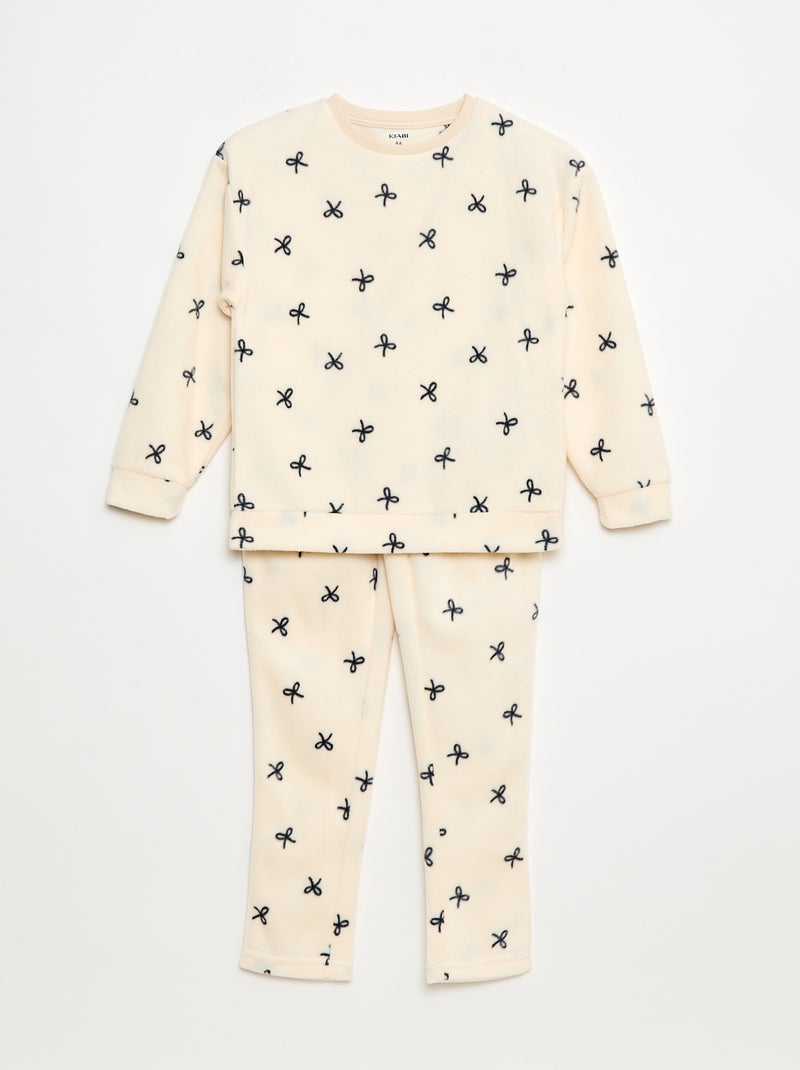 Haut de pyjama à motif Blanc - Kiabi