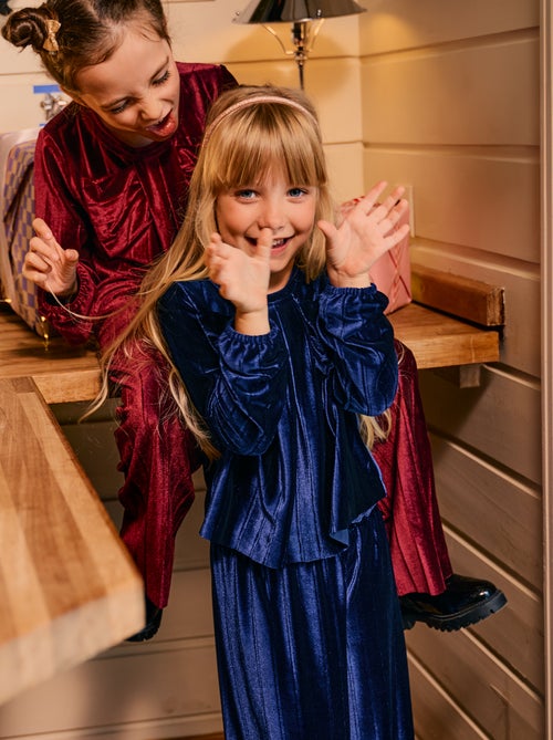 Haut en maille velvet côtelé avec nœud uni - Kiabi Haut en maille velvet côtelé avec nœud uni - Kiabi