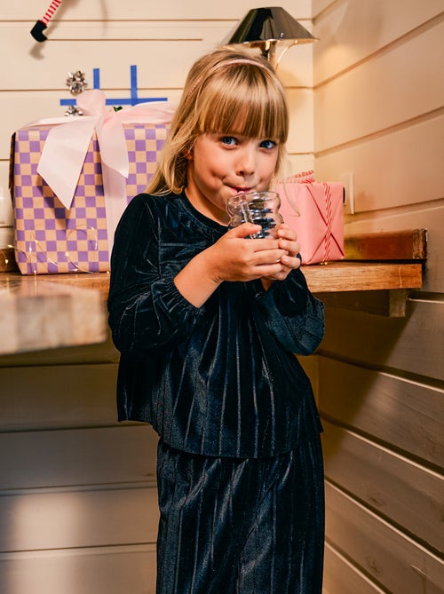 Haut en maille velvet côtelé avec nœud uni - Kiabi Haut en maille velvet côtelé avec nœud uni - Kiabi