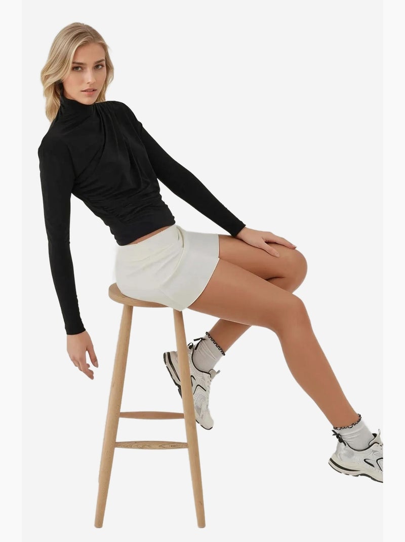 Haut en tricot élégant à manches longues hiccup Noir - Kiabi