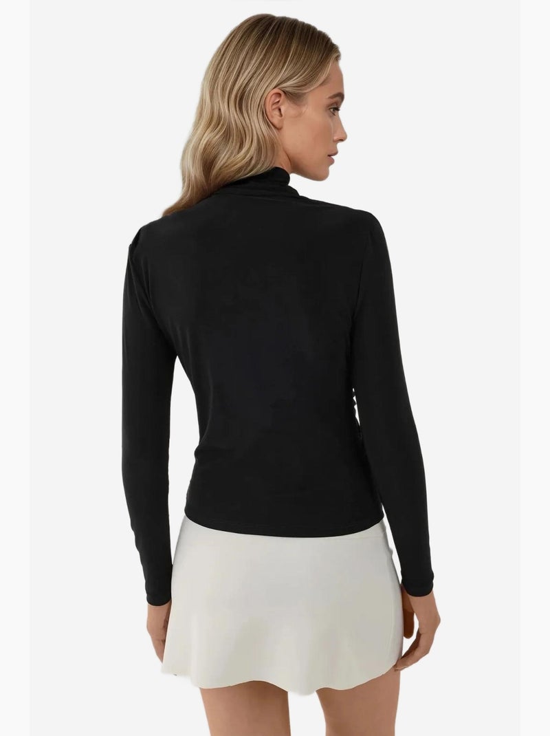 Haut en tricot élégant à manches longues hiccup Noir - Kiabi