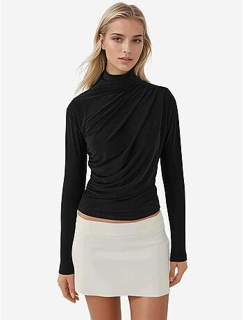 Haut en tricot élégant à manches longues