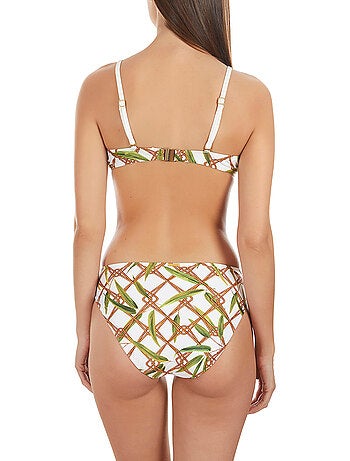 Haut maillot de bain armaturé bambu blanc