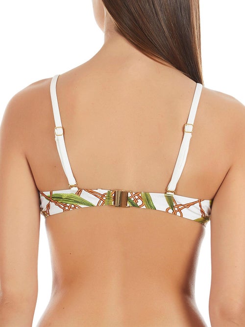 Haut maillot de bain armaturé bambu blanc - Kiabi Haut maillot de bain armaturé bambu blanc - Kiabi