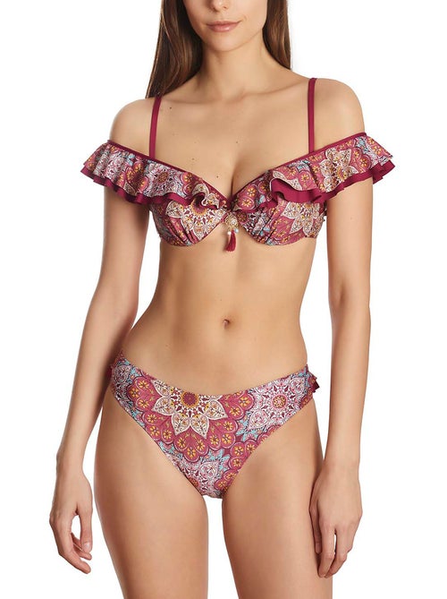 Haut maillot de bain balconnet multipositions mandala - Kiabi Haut maillot de bain balconnet multipositions mandala - Kiabi