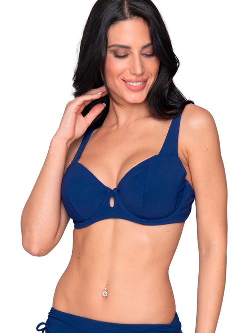 Haut maillot de bain balconnet non préformé blue sense - Kiabi