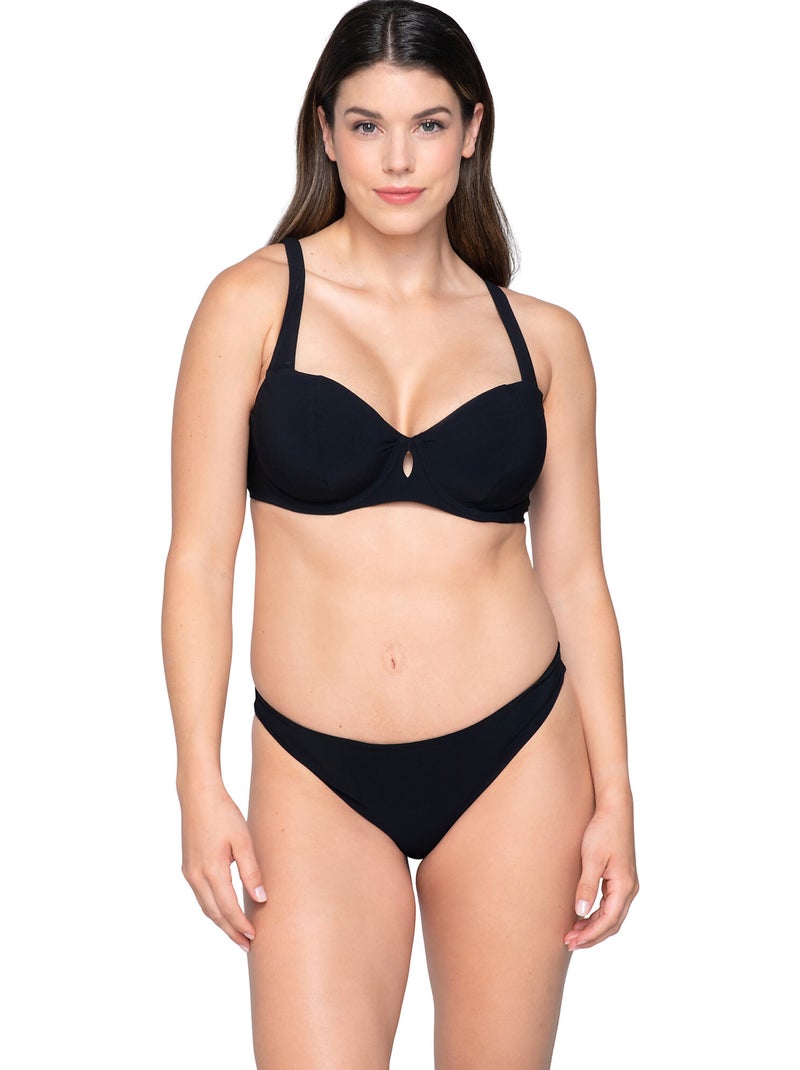 Haut maillot de bain balconnet non préformé blue sense Noir - Kiabi
