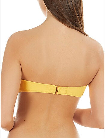 Haut maillot de bain bandeau à volants basica