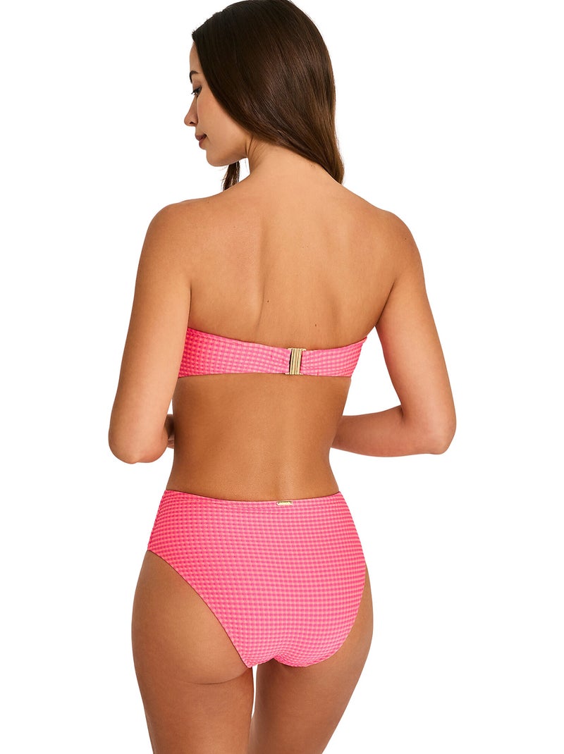 Haut maillot de bain bandeau bikini bay Rose fushia - Kiabi