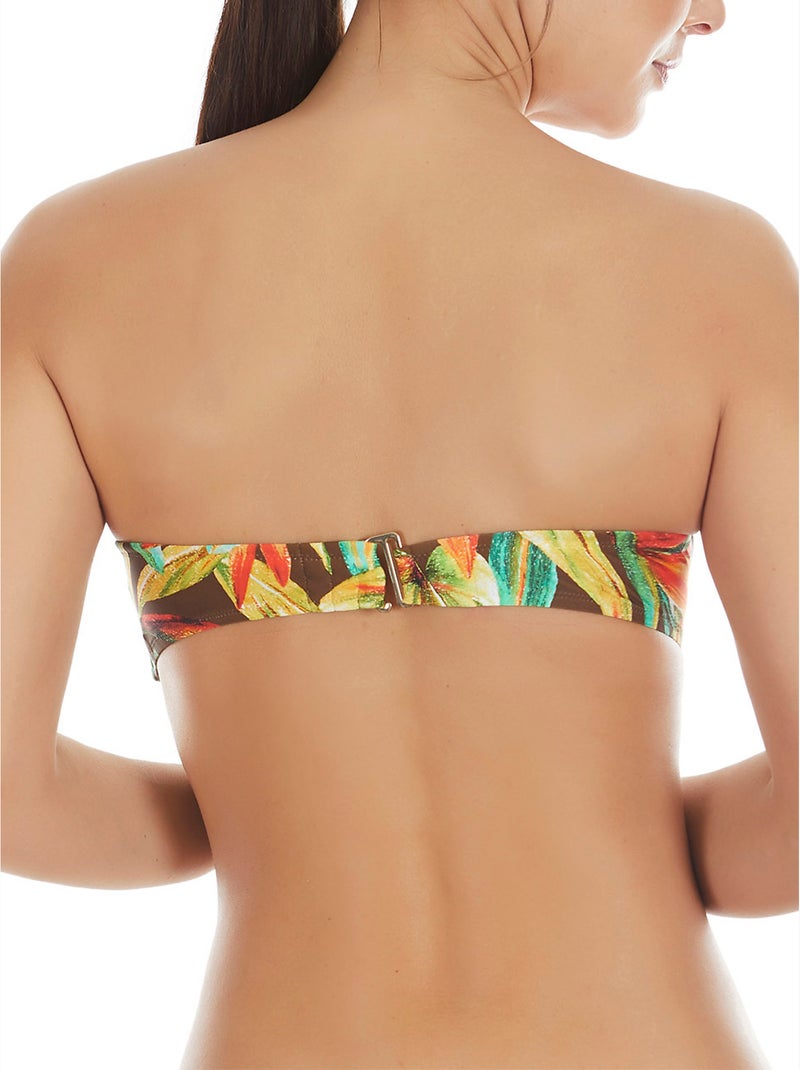 Haut maillot de bain bandeau bird of paradise Vert - Kiabi