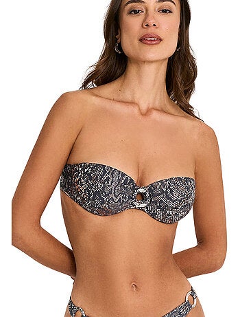 Haut maillot de bain bandeau indigo