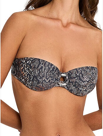 Haut maillot de bain bandeau indigo