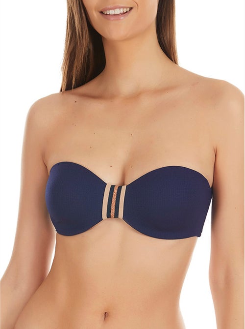 Haut maillot de bain bandeau marinera jacquard - Kiabi Haut maillot de bain bandeau marinera jacquard - Kiabi