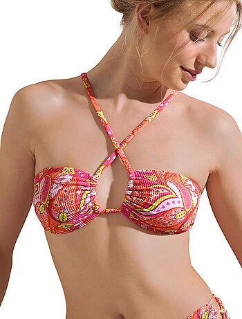 Haut maillot de bain bandeau multipositions sans armatures kavala