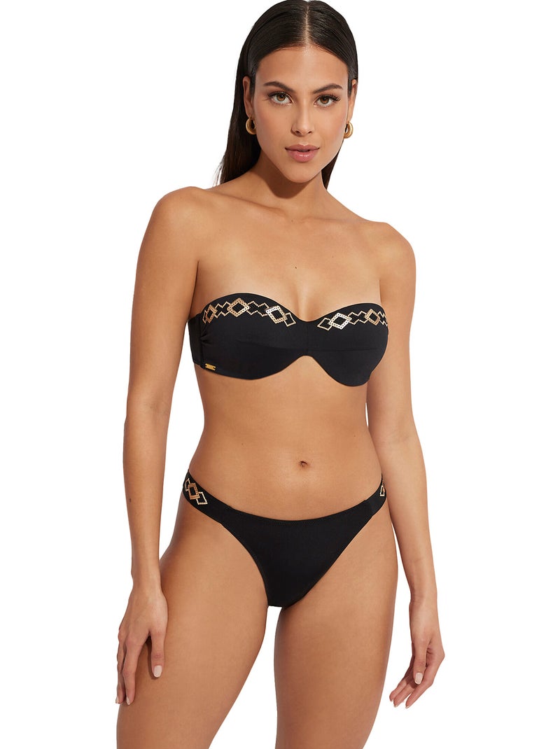 Haut maillot de bain bandeau musha cay Noir - Kiabi