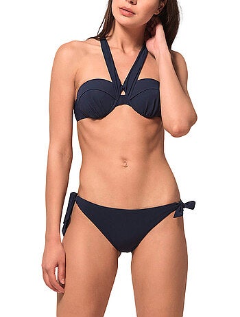 Haut maillot de bain bandeau préformé blue sense bleu