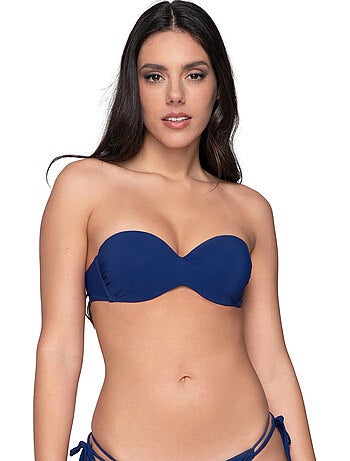 Haut maillot de bain bandeau préformé blue sense