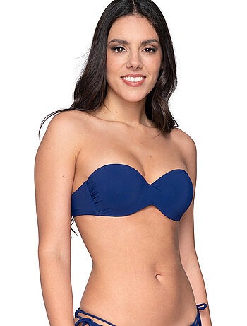 Haut maillot de bain bandeau préformé blue sense