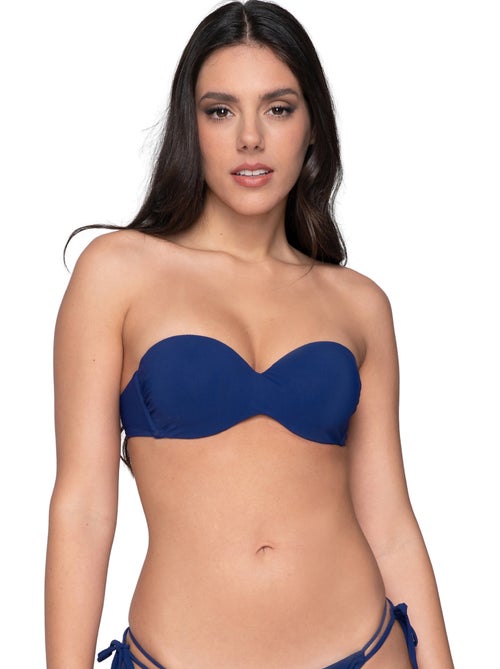 Haut maillot de bain bandeau préformé blue sense - Kiabi Haut maillot de bain bandeau préformé blue sense - Kiabi