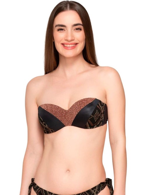 Haut maillot de bain bandeau préformé manhattan - Kiabi Haut maillot de bain bandeau préformé manhattan - Kiabi