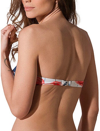 Haut maillot de bain bandeau préformé poppy