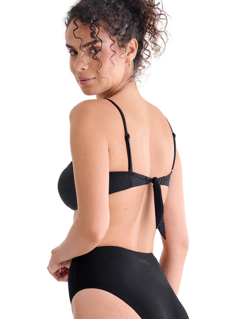 Haut maillot de bain bandeau préformé sans armatures florida Noir - Kiabi