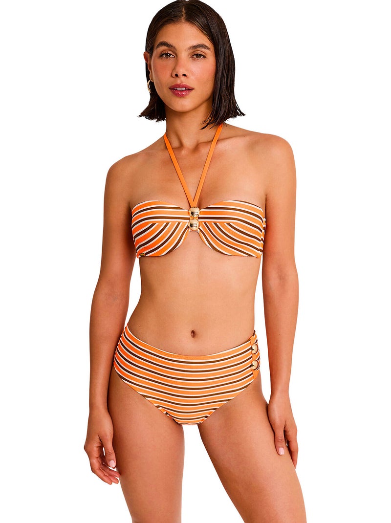 Haut maillot de bain bandeau sailor Orange - Kiabi