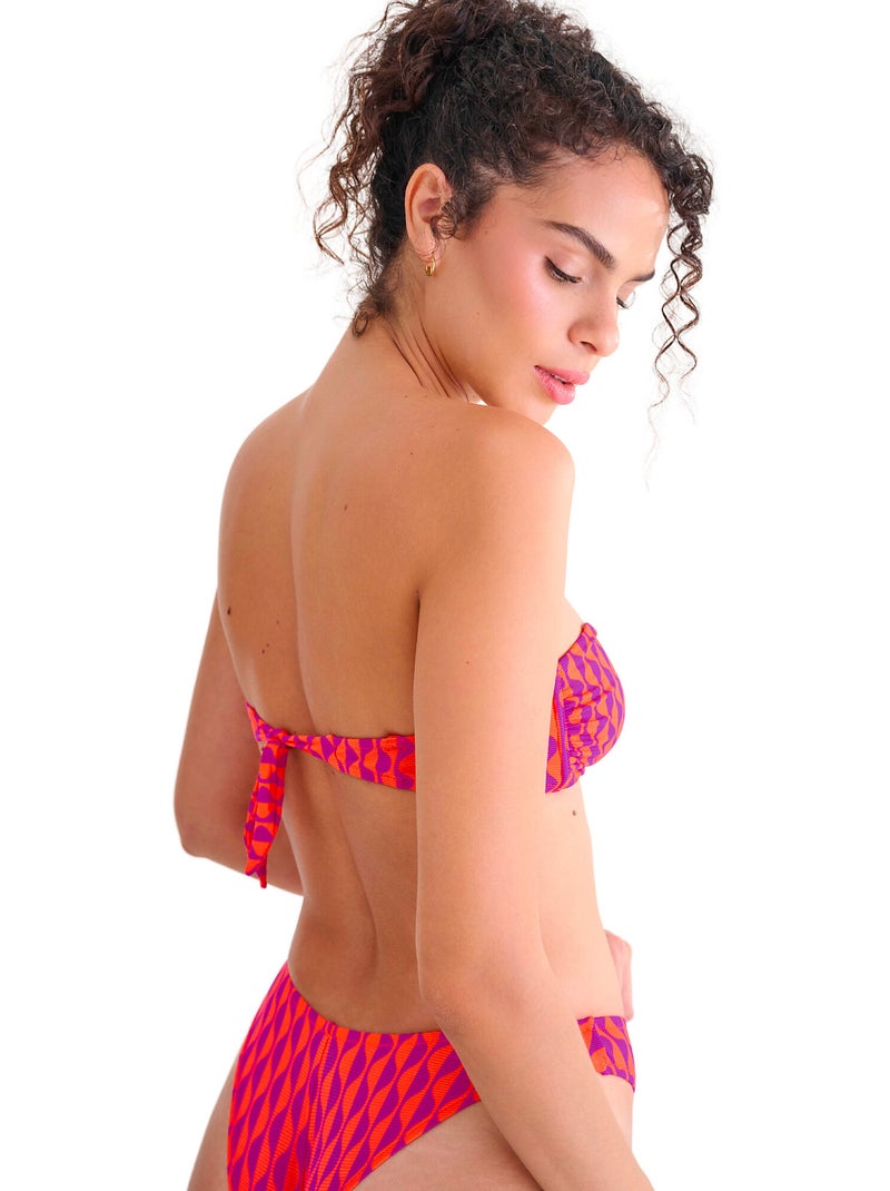 Haut maillot de bain bandeau sans armatures aruba Orange - Kiabi
