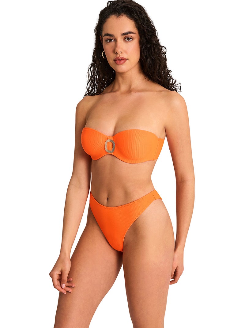 Haut maillot de bain bandeau solstice Orange - Kiabi