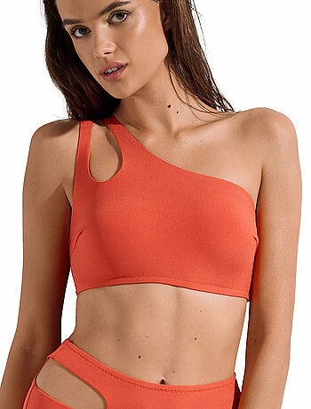 Haut maillot de bain brassière asymétrique sans armatures normandie