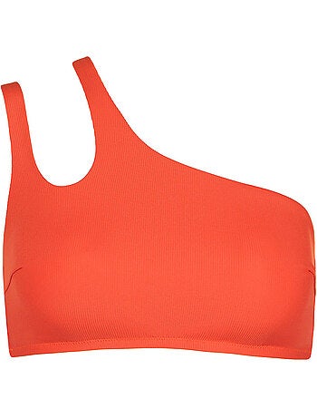 Haut maillot de bain brassière asymétrique sans armatures normandie