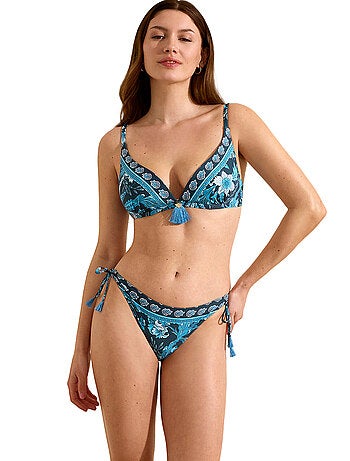 Haut maillot de bain décolleté préformé sans armatures acanthus