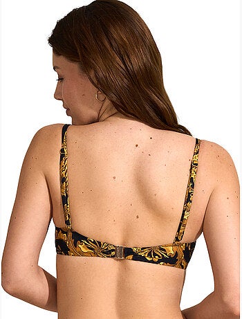 Haut maillot de bain décolleté préformé sans armatures acanthus