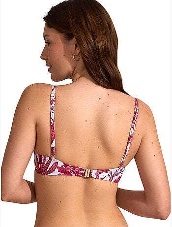 Haut maillot de bain décolleté préformé sans armatures acanthus