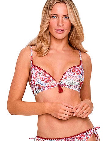 Haut maillot de bain décolleté préformé sans armatures mirage