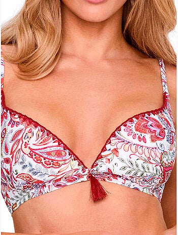 Haut maillot de bain décolleté préformé sans armatures mirage