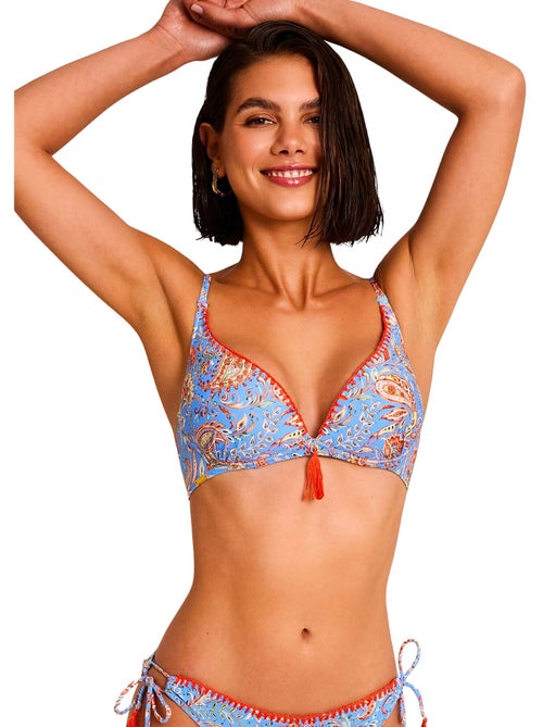 Haut maillot de bain décolleté préformé sans armatures mirage - Kiabi