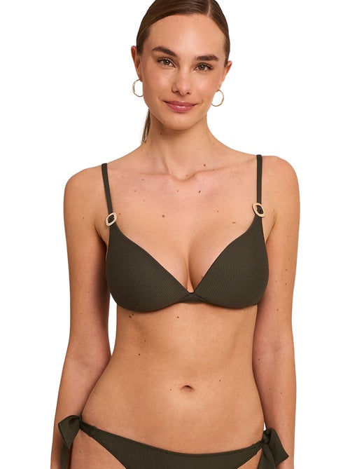 Haut maillot de bain décolleté préformé sans armatures solstice - Kiabi Haut maillot de bain décolleté préformé sans armatures solstice - Kiabi
