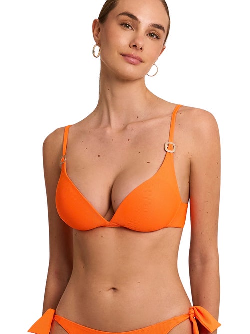 Haut maillot de bain décolleté préformé sans armatures solstice - Kiabi Haut maillot de bain décolleté préformé sans armatures solstice - Kiabi