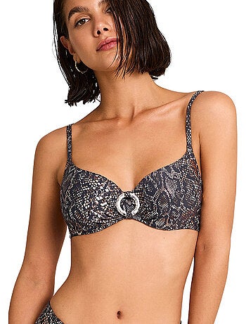 Haut maillot de bain emboîtant indigo