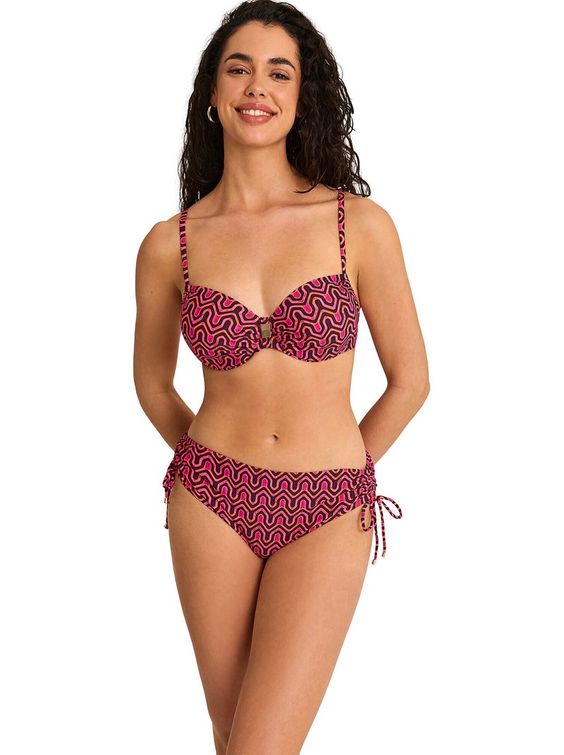 Haut maillot de bain emboîtant kaleido Rose fushia - Kiabi