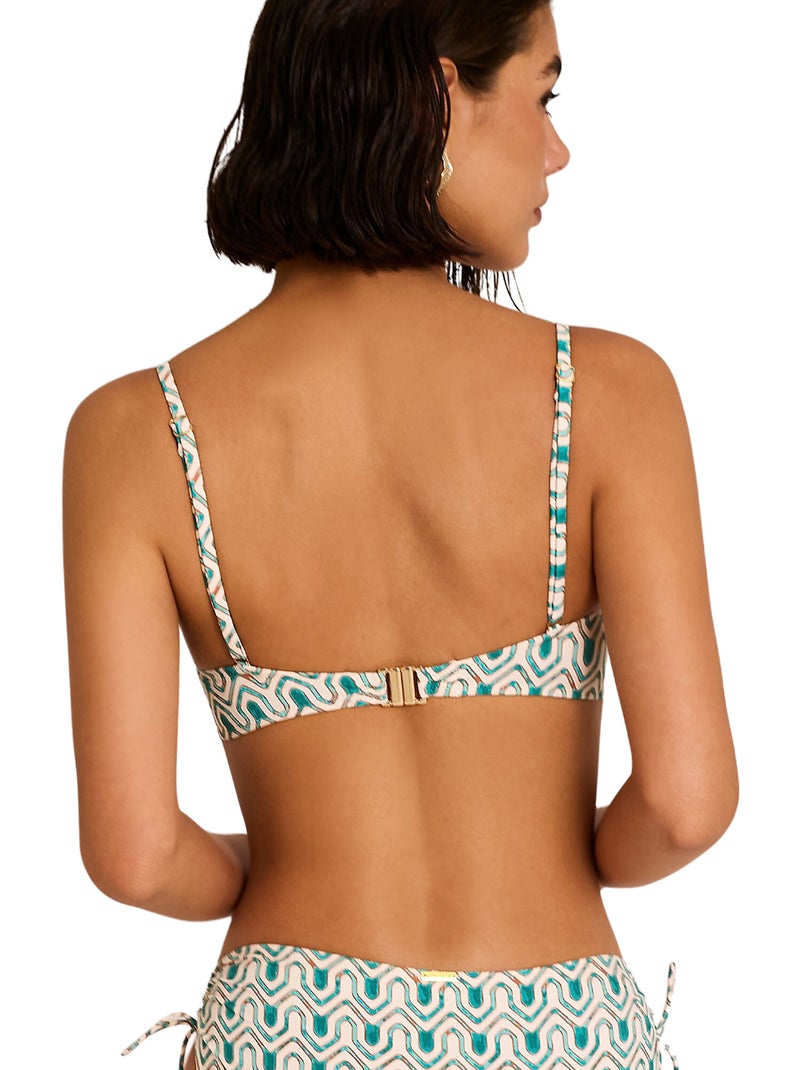 Haut maillot de bain emboîtant kaleido Vert - Kiabi